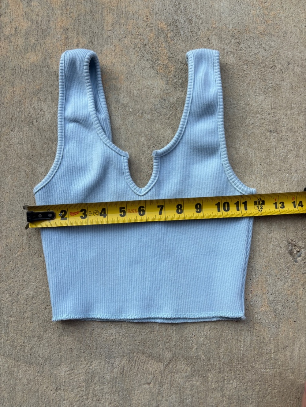 Blue Ribbed Tank - Picture 2 of 7